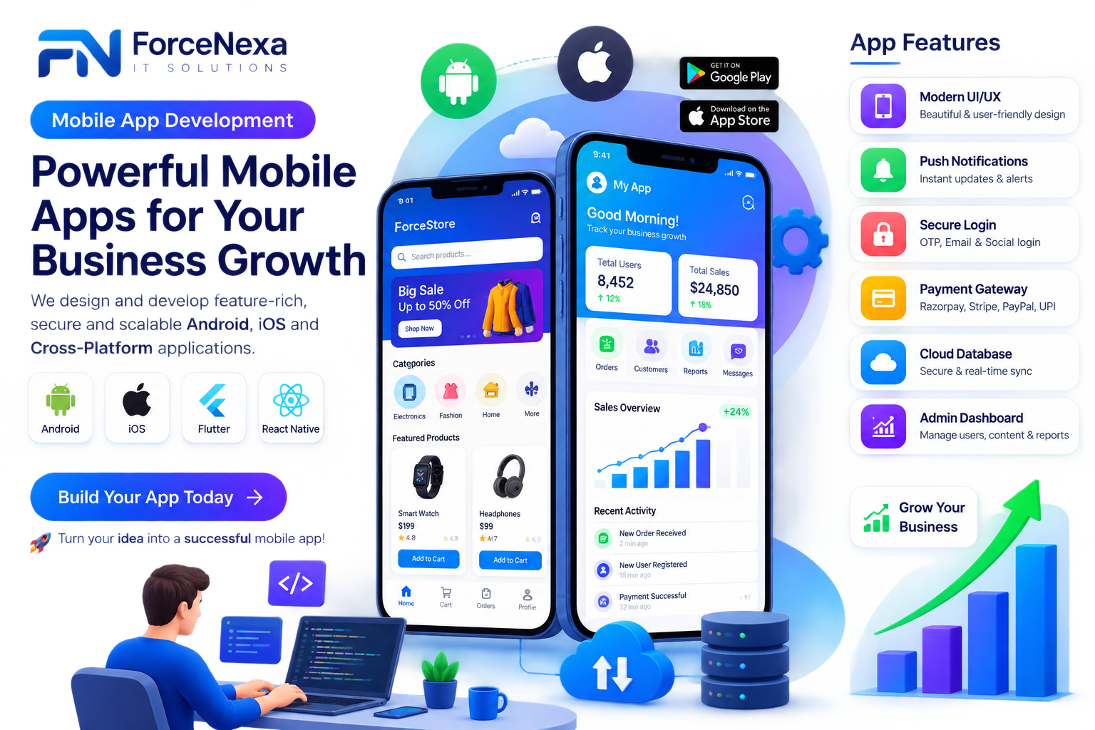 ForceNexa Mobile App Development Solutions